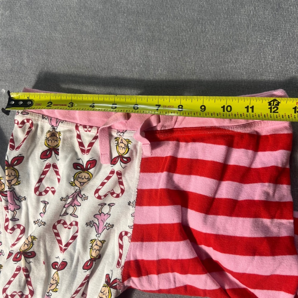 Hanna Andersson Grinch Cindy Lou Who Pajama Set Organic Cotton Pink Red Small - Picture 7 of 8